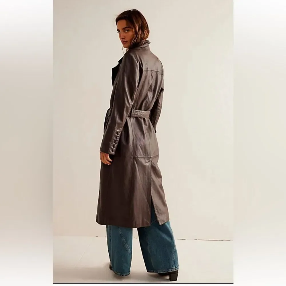FREE PEOPLE
Midnight Train Leather Duster - Picture 5 of 9
